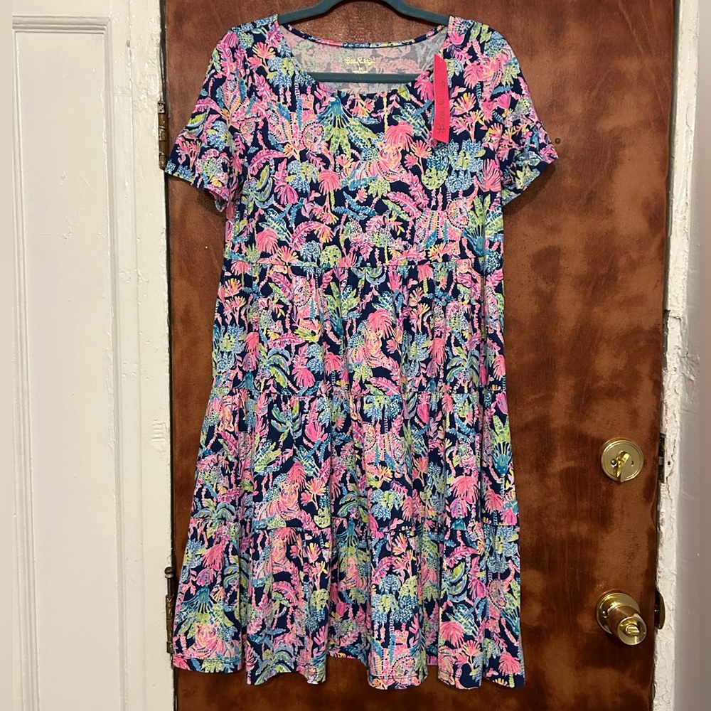 NWT Lilly Pulitzer JODEE Dress “Oyster Bay Navy” Sz M